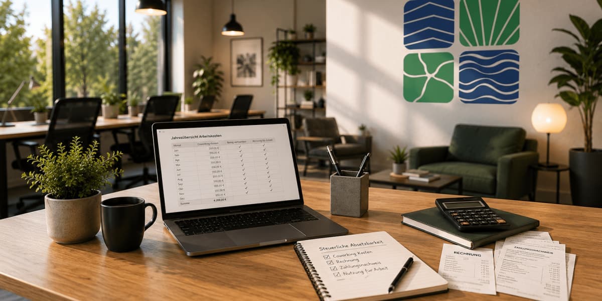 Bureau ordonné dans l'espace de coworking Innergarden à Schutterwald