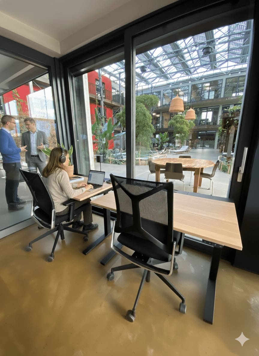 Detail of the Innergarden greenhouse interior